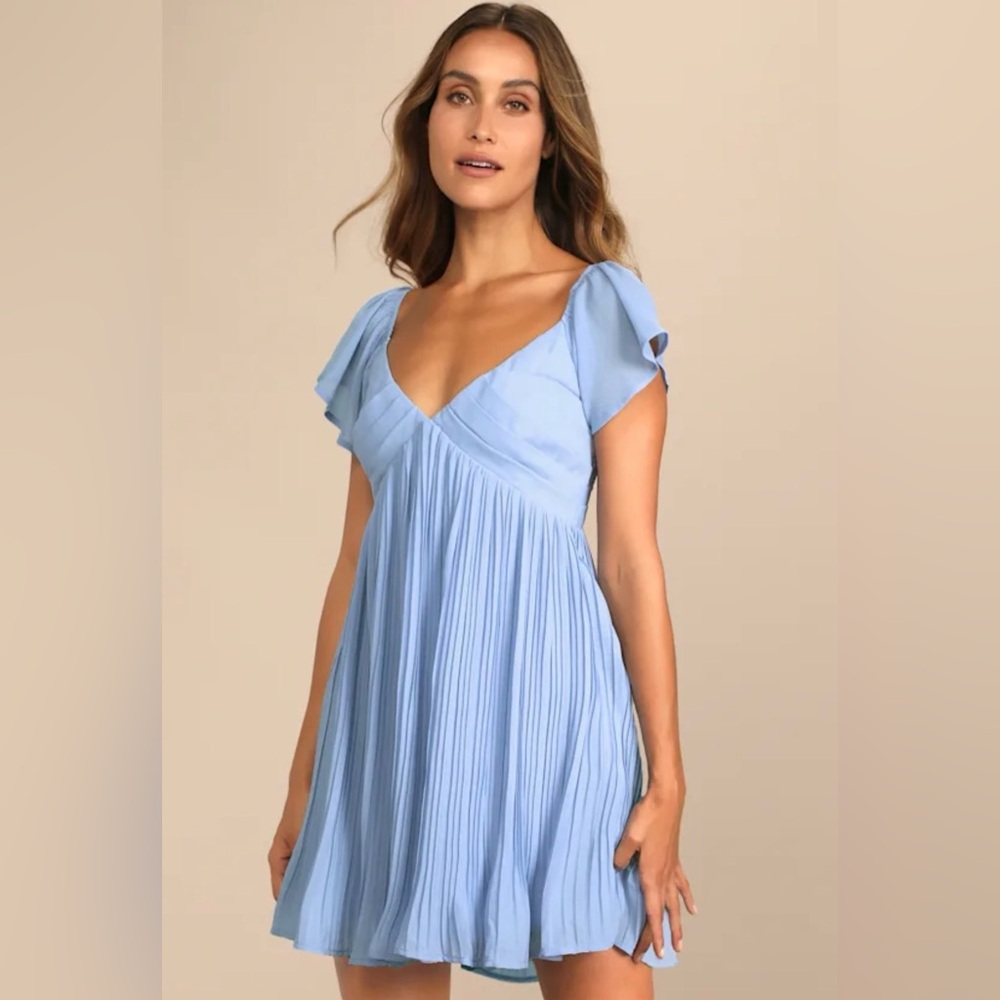 Lulu's Light Blue Mini Dress